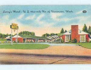 Linen LARRY'S MOTEL Vancouver Washington WA M6166