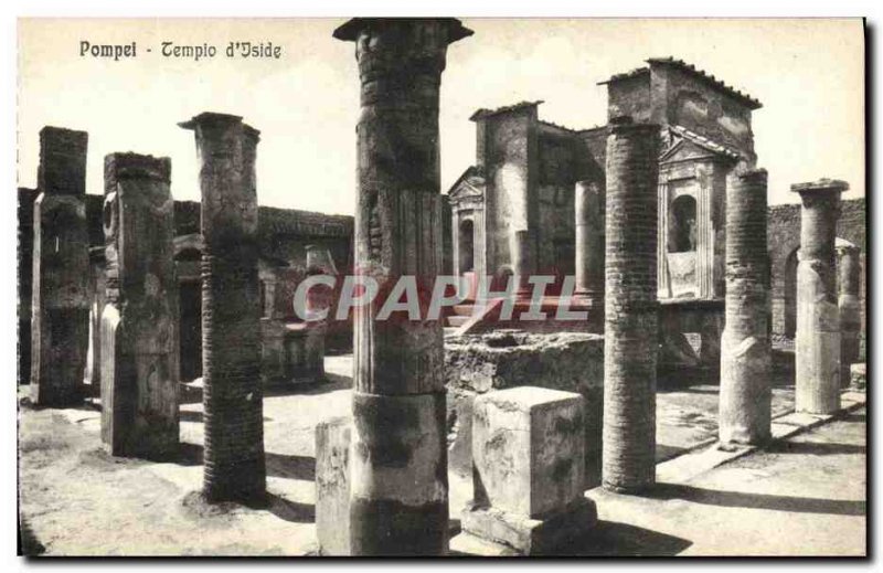 Old Postcard Pompei Tempio of Iside