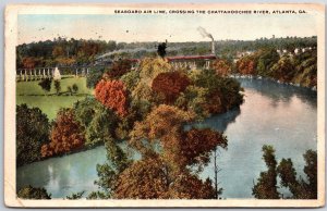 1920 Seaboard Air Line Crossing Chattahoochee River Atlanta Georgia Postcard