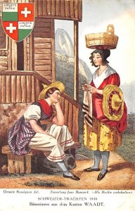 Schweizer Trachten Switzerland Old Vintage Antique Post Card