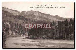 Postcard Old Frontire Franco Switzerland Chorus and Rocks of the Cendree