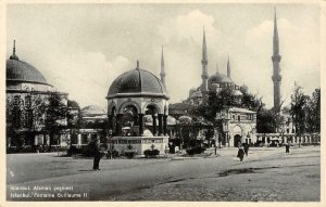 ISTANBUL Alaman Çesmesi Fontaine Guillaume II Turkey c1920s Vintage Postcard