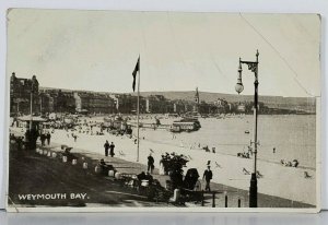 UK Weymouth Bay Antique Postcard K1