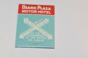 Ozark Plaza Motor Hotel St. Louis Missouri 20 Strike Blue Matchbook