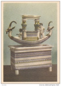 EGYPT, 1940´s; No.14 Tut Ank Amen´s Treasures, Model Boat Of Alabaster On A...