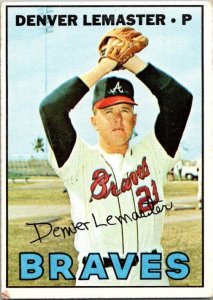1967 Topps Baseball Card Denver Lemaster Atlanta Braves sk2117