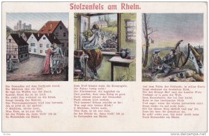 3-Views, Stolzenfels am Rhein, Castle, Poem, 10-20s