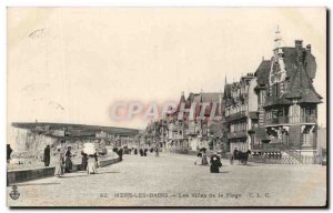 Old Postcard Mers Les Bains Villas de la Plage