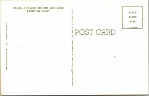 Postcard CITY SKYLINE SCENE Chicago Illinois IL AL6399