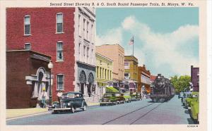 Second Street Showing B &amp  O Railroad Southbound 
