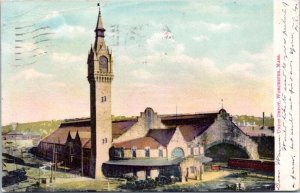 Postcard MA Worcester - Union Depot