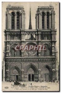 Old Postcard Paris Notre Dame