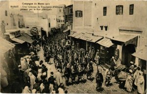 CPA AK RABAT Une Colonne de Tirailleurs d'Afrique MAROC (824766)