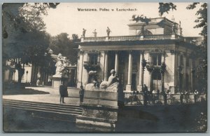 WARSAW POLAND WARSZAWA PALAC w LAZIENKACH VINTAGE REAL PHOTO POSTCARD RPPC