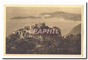 Eze Old Postcard General view of the village