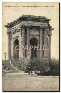 Old Postcard Montpellier Promenade du Peyrou The Chateau of Water