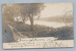 FRENCHTOWN NJ ANTIQUE REAL PHOTO POSTCARD RPPC