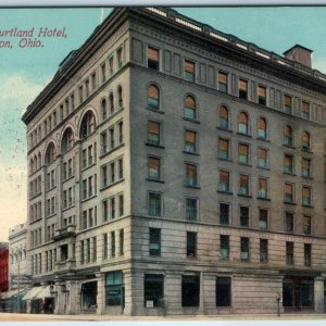 c1910s Canton, Ohio Courtland Hotel Downtown Corner Street View Unposted PC A204