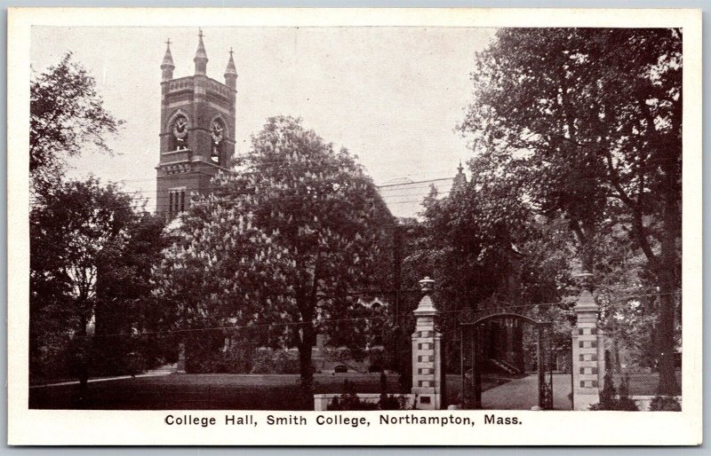 Vtg Northampton Massachusetts MA College Hall Smith College 1910s View Postcard