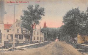 E34/ West Salem Ohio Postcard c1910 East Buckeye Street Homes Wooster