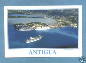 B2164 4x6 postcard Antigua West Indies, cruise ship