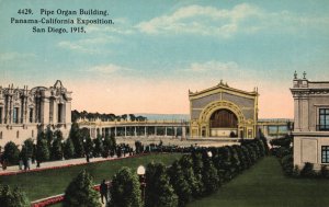 Vintage Postcard Pipe Organ Building Panama-Pacific Exposition San Diego Calif.