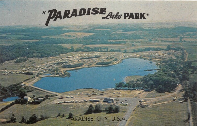 J47/ East Rochester Ohio Postcard Chrome Paradise Lake Park Camping  12