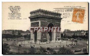 Old Postcard Paris Arc de Triomphe Etoile 8th arr on its faces four groups of...