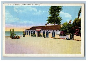 1938 View Of Cafe Las Ondas Laguna Beach California CA Posted Vintage Postcard