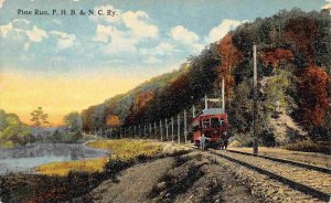 Pine Run PHB&NC Railway Interurban Streetcar Harmony Route Pittsburgh postcard