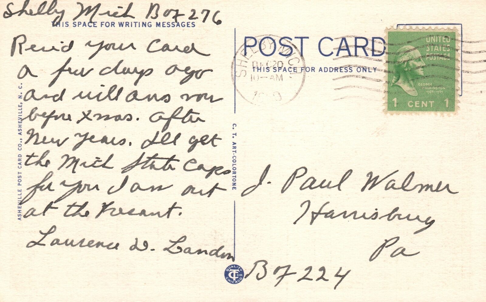 Vintage Postcard 1950 View of Hawk's Bill Mountain Western North Carolina NC | United States ...