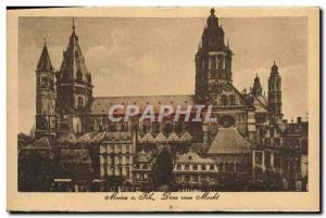 Old Postcard Mainz Rh Dom vom Markt