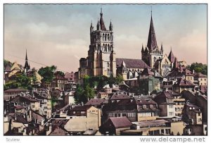 RP, Panorama, La Cathedrale, Lausanne Vaud, Switzerland, 1920-1940s