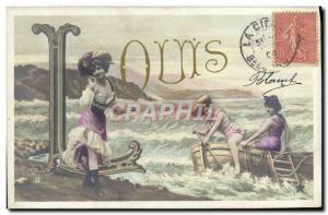 Old Postcard Louis Surname