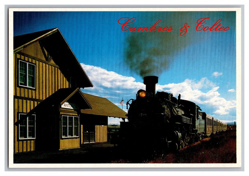 Postcard CO Cumbres & Toltec Scenic Railroad Antonito Colorado Continental Card