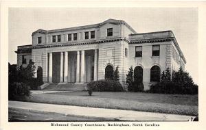 C28/ Rockingham North Carolina NC Postcard Richmond County Court House c40s