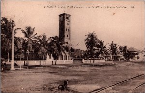 Togo West Africa Lome Le Temple Protestant Vintage Postcard C135