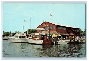 The Crab Claw Restaurant Chesapeake Bay Boats St. Michaels Maryland MD Postcard