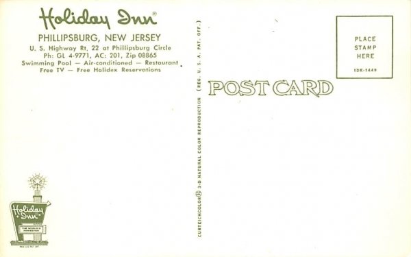 Holiday Inn Phillipsburg, New Jersey Postcard
