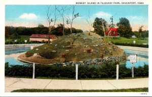 Iowa Davenport Monkey Island In Fejevary Park Curteich