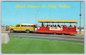 1970's REHOBOTH BEACH DE JOLLY TROLLEY FORD F-150 TRUCK GREAT MESSAGE ON BACK