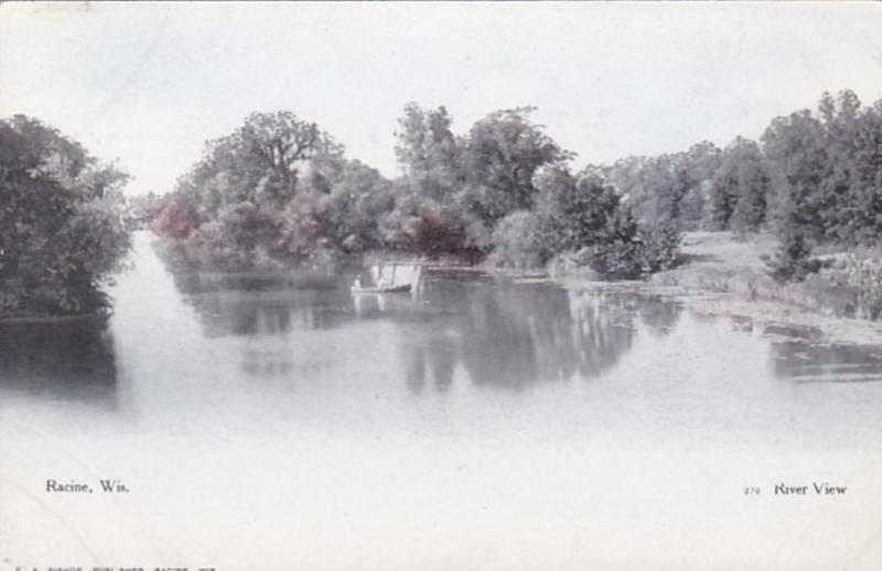 Wisconsin Racine River View Curteich