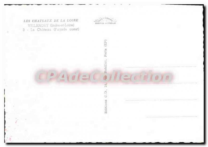 Modern Postcard Villandry Chateau