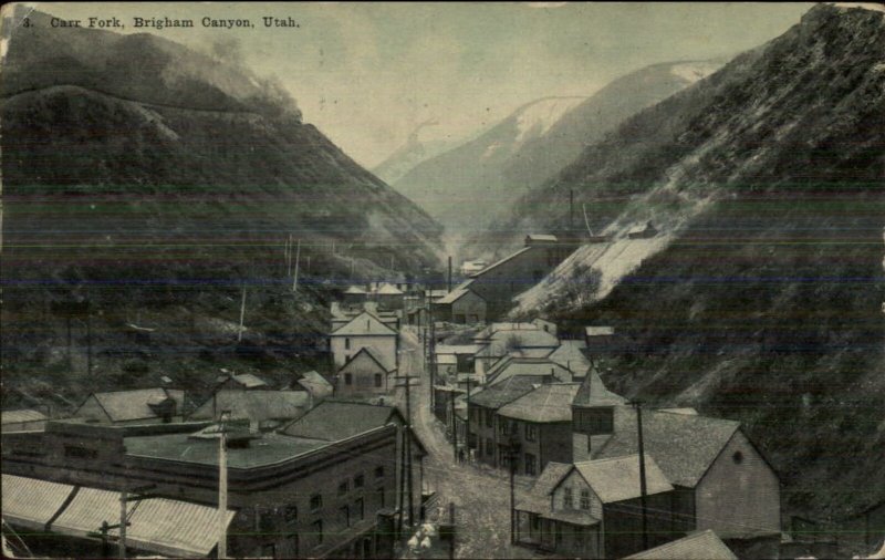 Brigham Canyon UT Carr Fork c1910 Postcard