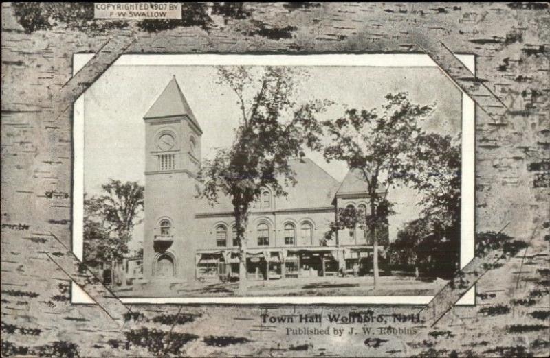 Wolfeboro NH Town Hall c1910 Postcard