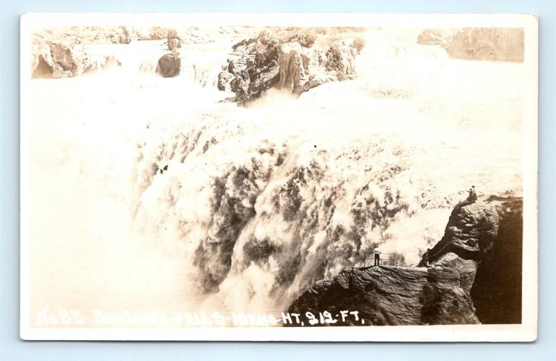 Postcard ID Shoshone Falls RPPC Wesley Andrews Waco Real Photo #2 D24