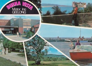Buena Vista Motor Inn Geelong Australian Map Postcard