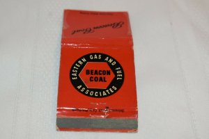 Beacon Coal Eastern Gas and Fuel Associates 30 Strike Matchbook Cover