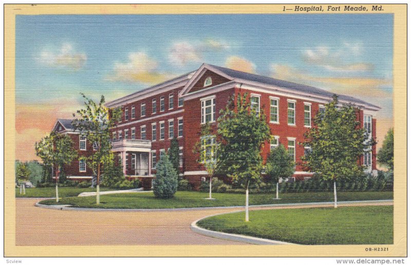 FORT MEADE, Maryland, PU-1942; Hospital