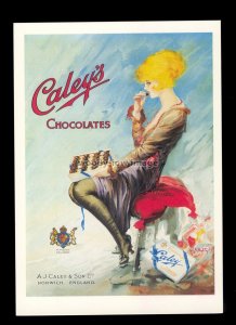 ad3951 - Caley's Chocolates - Girl enjoys her Chocolates, Modern Advert postcard